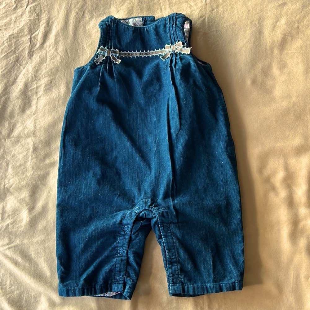 Janie and Jack beautiful baby corduroy jumper, holiday themed